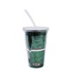 Copo De Plástico Com Canudo 450ml - Fluminense